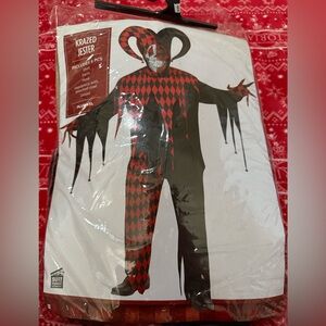 Killer Jester Mens Costume - Red and Black